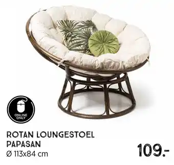 Xenos Rotan loungestoel papasan aanbieding