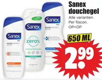 Dirk Sanex douchegel 650ml aanbieding