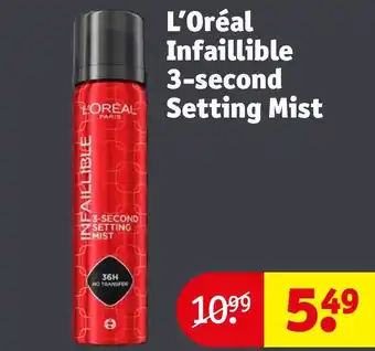 Kruidvat L'Oréal Infaillible 3-second Setting Mist aanbieding