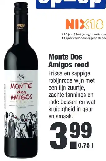 ALDI Monte dos amigos rood 0,75 liter aanbieding