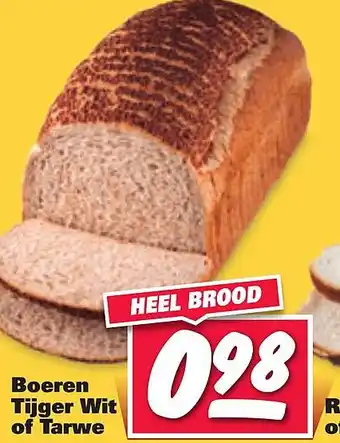 Nettorama Boeren tijger wit of tarwe brood aanbieding