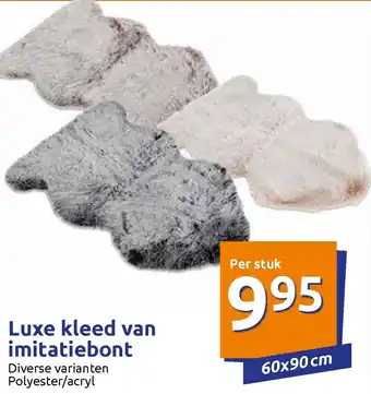 Action Luxe kleed van imitatiebont 60 x 90cm aanbieding