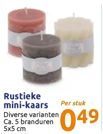 Action Rustieke mini-kaars aanbieding