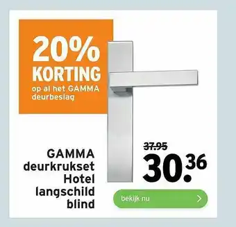 GAMMA Deurkrukset hotel langschild blind aanbieding