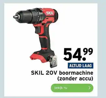 GAMMA Skil 20V boormachine (zonder accu) aanbieding