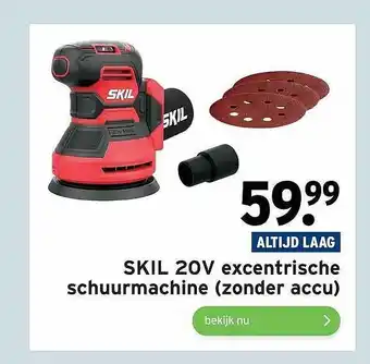 GAMMA Skil 20V excentrische schuurmachine (zonder accu) aanbieding