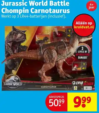 Kruidvat Jurassic World Battle Chompin Carnotaurus aanbieding