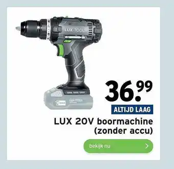 GAMMA Lux 20V boormachine (zonder accu) aanbieding