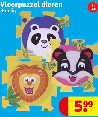 Kruidvat Vloerpuzzel dieren 8-delig aanbieding