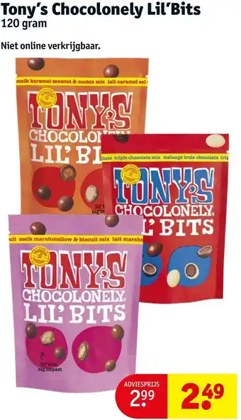 Kruidvat Tony's Chocolonely Lil'Bits 120 gram aanbieding