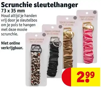 Kruidvat Scrunchie sleutelhanger 73 x 35 mm aanbieding