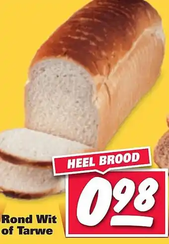 Nettorama Rond wit of tarwe brood aanbieding