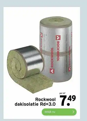 GAMMA Rockwool dakisolatie Rd=3.0 aanbieding