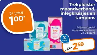 Trekpleister Trekpleister maandverband, inlegkruisjes en tampons aanbieding