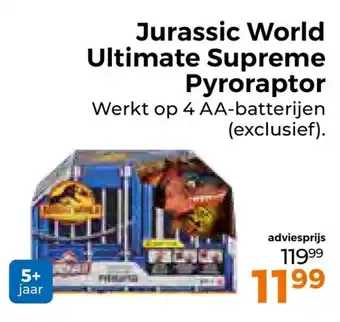 Trekpleister Jurassic World Ultimate Supreme Pyroraptor aanbieding