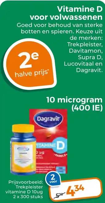 Trekpleister Vitamine D voor volwassenen aanbieding