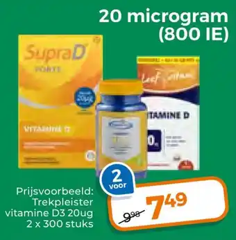 Trekpleister Vitamine D 20 microgram (800 IE) aanbieding