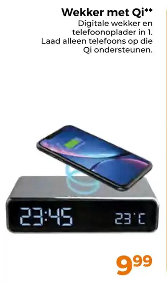 Trekpleister Wekker met Qi aanbieding