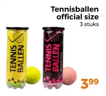 Trekpleister Tennisballen official size 3 stuks aanbieding