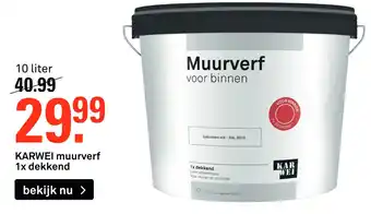 Karwei KARWEI muurverf 1x dekkend aanbieding