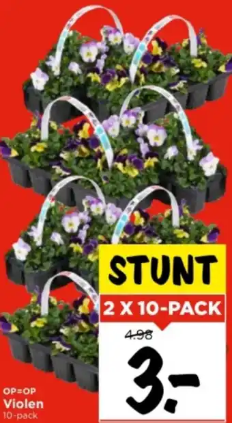 Vomar Voordeelmarkt Violen 2 x 10 pack aanbieding