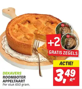 Dekamarkt ROOMBOTER APPELTAART  650 gram. aanbieding