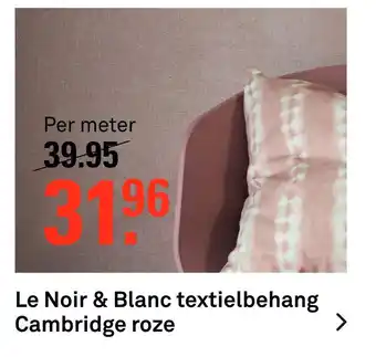 Karwei Le Noir & Blanc textielbehang Cambridge roze aanbieding