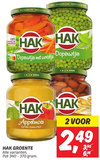Dekamarkt HAK GROENTE aanbieding