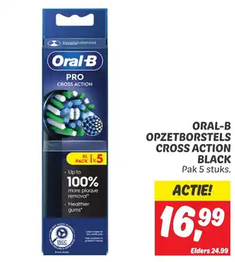 Dekamarkt ORAL-B OPZETBORSTELS CROSS ACTION BLACK aanbieding