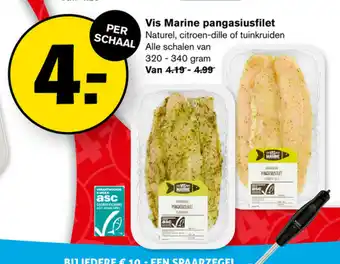 Hoogvliet Vis Marine Pangasiusfilet 320-340 gram aanbieding