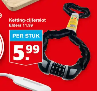 Hoogvliet Ketting-Cijferslot per stuk aanbieding