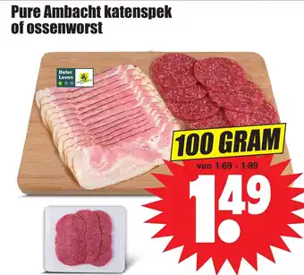 Dirk Pure Ambacht Katenspek of ossenworst 100g aanbieding