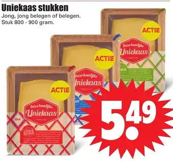 Dirk Uniekaas stukken 800-900g aanbieding