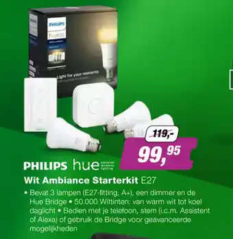 EP Philips Wit Ambiance Starterkit E27 aanbieding