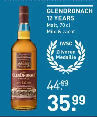 Gall & Gall Glendronach 12 years 70 cl aanbieding