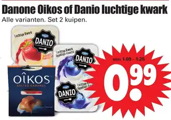 Dirk Danone oikos of Danio Luchtige kwark aanbieding