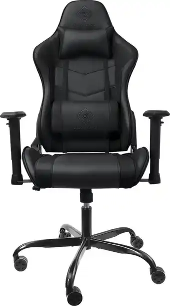 Bol.com Deltaco DC210 - Gamestoel - Vegan Leer - Nek- en Rugkussen - Zwart aanbieding
