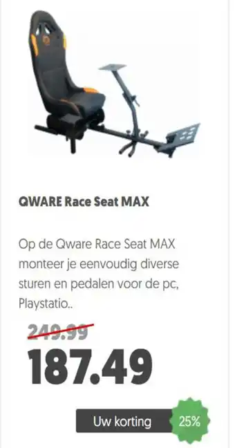 MediaMarkt Qware Race Seat Max aanbieding