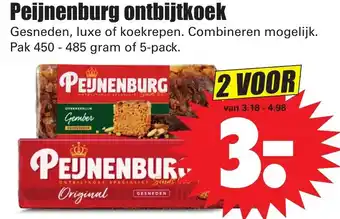 Dirk Peijnenburg ontbijtkoek 465-485g of 5-pack aanbieding