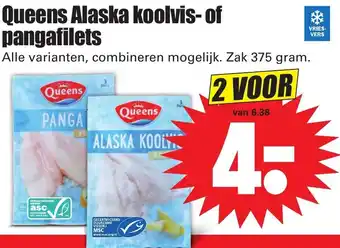 Dirk Queens Alaska koolvis- of Pangafilets 2*375g aanbieding
