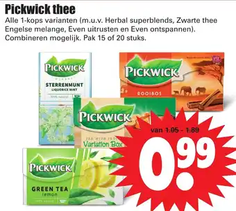 Dirk Pickwick 1-Kops thee 15/20st aanbieding