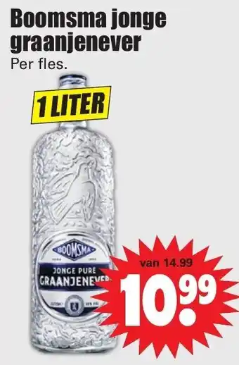 Dirk Boomsma Jonge Graanjenever 1L aanbieding