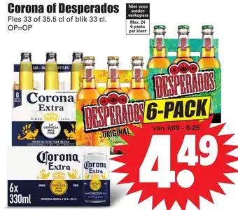 Dirk Corona Extra of Desperados 6-pack aanbieding