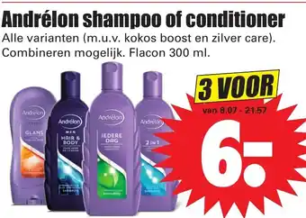 Dirk Andrelon shampoo of conditioner 3*300ml aanbieding