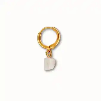 Bol.com ByNouck Jewelry - Oorbel Maansteen - Oorbellen - Dames Oorbellen - Verguld - Betekenisvol aanbieding