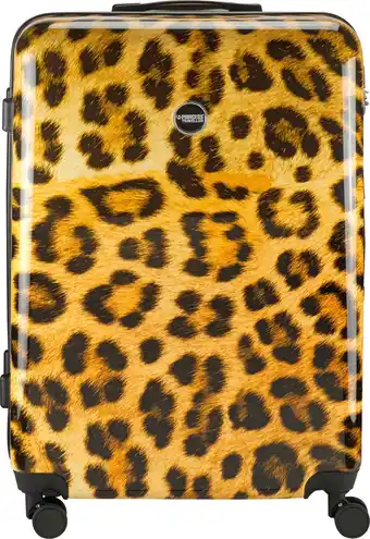 Bol.com Princess Traveller Animal Print - Reiskoffer – Leopard - Large - 76 cm - Dubbele wielen aanbieding