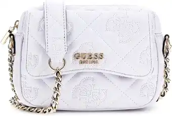 Bol.com Guess Marieke Camera Bag Dames Schoudertas - White Logo - One Size aanbieding