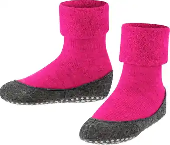 Bol.com FALKE Cosyshoe Teens antislip noppen merino wol huissokken pantoffels kinderen roze - Maat 35-36 aanbieding