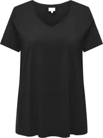 Bol.com ONLY CARMAKOMA CARBONNIE LIFE S/S V A-SHAPE TEE NOOS Dames T-shirt - Maat XL aanbieding