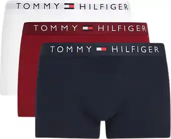 Bol.com Tommy Hilfiger 3P Trunk Web Heren Ondergoed - Blauw/Wit/Rood - Maat XL aanbieding